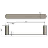 Meir Curvae Single Towel Rail