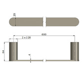 Meir Curvae Single Towel Rail