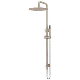 Meir Round 300mm Twin Shower With Single Function Hand Shower &amp; Square Gooseneck
