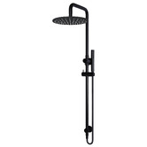 Meir Round 300mm Twin Shower With Single Function Hand Shower &amp; Square Gooseneck