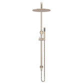 Meir Round 300mm Twin Shower With Single Function Hand Shower &amp; Square Gooseneck