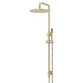 Meir Round 300mm Twin Shower With Single Function Hand Shower &amp; Square Gooseneck