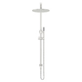 Meir Round 300mm Twin Shower With Single Function Hand Shower &amp; Square Gooseneck