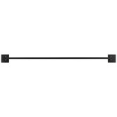Meir Square 600mm Matte Black Double Towel Rail