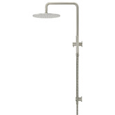 Meir Round 300mm Twin Shower With Single Function Hand Shower &amp; Square Gooseneck
