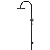 Meir Round 200mm Gooseneck Twin Shower With Single Function Handshower