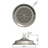 Meir Harrington 228mm Brushed Nickel Shower Head