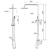Meir Bayside Stainless Steel Round Twin Shower