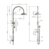 Meir Harrington Brushed Nickel Twin Shower