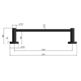 Meir Round 300mm Matte Black Single Towel Rail