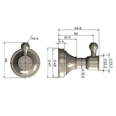 Meir Harrington Brushed Nickel Brass Robe Hook