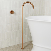 Meir Curved Floor Mounted Bath Spout