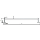 Meir Round 600mm Single Brass Towel Rail