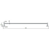 Meir Round 900mm Single Brass Towel Rail