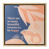 Splosh Fleur Happy Framed Canvas Wall Art