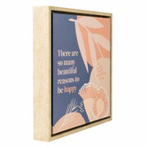 Splosh Fleur Happy Framed Canvas Wall Art