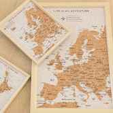 Splosh Europe Travel Map Pin Board