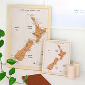 Splosh New Zealand Travel Map Pin Board