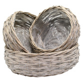 Evelyn Home 3 Piece Rattan Basket Set