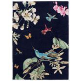 Wedgwood Navy Hummingbird Hand-Tufted Wool-Blend Rug