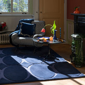 Wedgwood Blue Renaissance Hand-Tufted Wool-Blend Rug