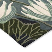 Wedgwood Midnight Pond Water Lily Hand-Tufted Wool Rug