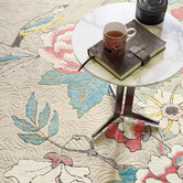 Wedgwood Coral Paeonia Hand-Tufted Wool &amp; Viscose Rug