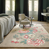 Wedgwood Coral Paeonia Hand-Tufted Wool &amp; Viscose Rug