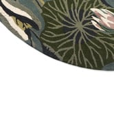 Wedgwood Midnight Pond Water Lily Hand-Tufted Wool Round Rug
