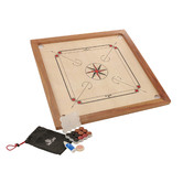 Jenjo Games Natural Carrom Board Game Set