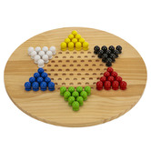 Jenjo Games Giant Chinese Checkers &amp; Solitaire Game Set