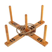 Jenjo Games 40cm Wooden Outdoor Quoits Set