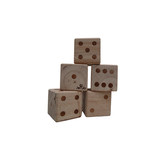 Jenjo Games 5 Piece Natural Giant Wooden Dice Set