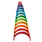 Jenjo Games Kids' 12 Piece Rainbow Wooden Stacking Blocks Set