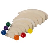 Jenjo Games Jenjo Natural Semi-Circles &amp; Balls Outdoor Stacking Toy Set