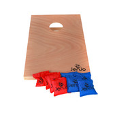 Jenjo Games 10 Piece Pine Wood Single Cornhole Game Set