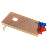 Jenjo Games 10 Piece Pine Wood Single Cornhole Game Set