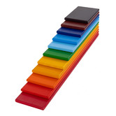 Jenjo Games Jenjo 11 Piece Rainbow Wooden Plank Outdoor Stacking Toy Set