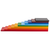Jenjo Games Jenjo 11 Piece Rainbow Wooden Plank Outdoor Stacking Toy Set