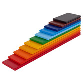 Jenjo Games Jenjo 11 Piece Rainbow Wooden Plank Outdoor Stacking Toy Set