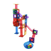 Jenjo Games Jenjo 100 Piece Rainbow Marble Run Play Set