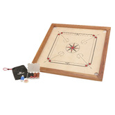 Jenjo Games Natural Carrom Board Game Set