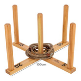 Jenjo Games 100cm Wooden Outdoor Quoits Set
