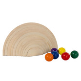 Jenjo Games Jenjo Natural Semi-Circles &amp; Balls Outdoor Stacking Toy Set