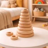 Jenjo Games Jenjo Pine Wood Stacking Tower