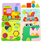 Tooky Toy Kids' 4-In-1 Shape Puzzle