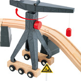 Tooky Toy Tooky Toy 35 Piece Construction Yard Train Set