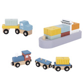 Tooky Toy Tooky Toy Port Crane Cargo Playset