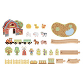 Tooky Toy Tooky Toy Wooden Farm Train Playset