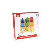 Tooky Toy Tooky Toy Colour &amp; Shape Sorter Blocks
